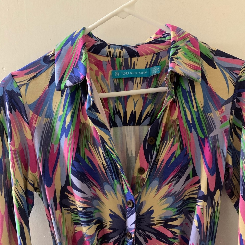 TORI RICHARD MULTICOLORED DRESS